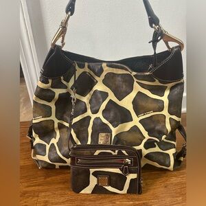Y2K Vintage Dooney & Bourke Giraffe Purse and Wallet Set Women’s Bags Shoulder